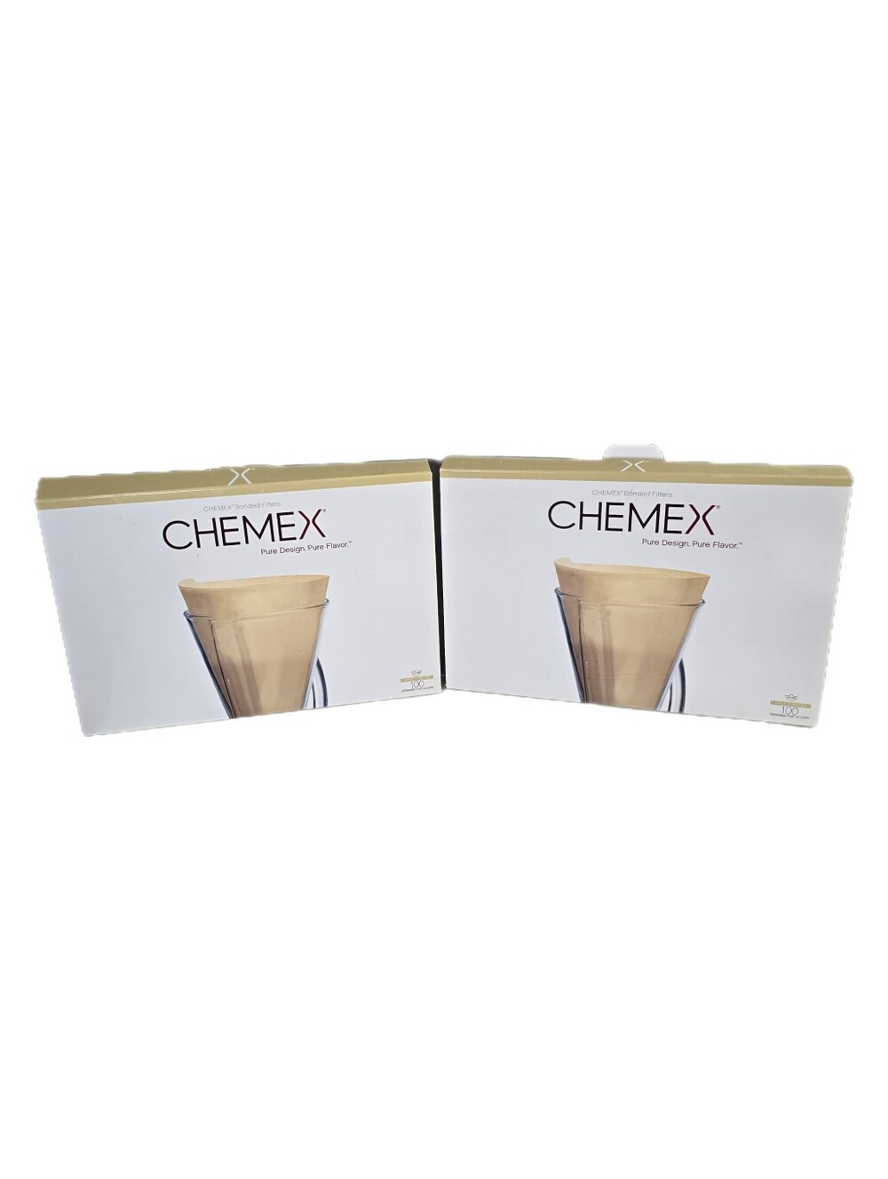 2 Boxes Chemex Filter Lot - Natural Half Circles - FP-2N Approx 200ct Open Box